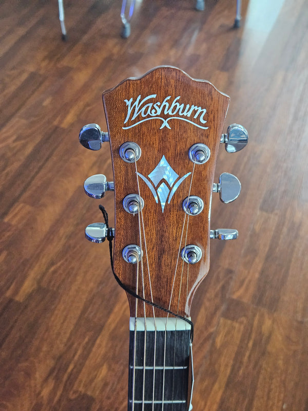 Washburn AD5CEPCACK شبه صوتي الغيتار 41 'Dreadnought مع حقيبة ، اختيارات ، حزام غير طبيعي