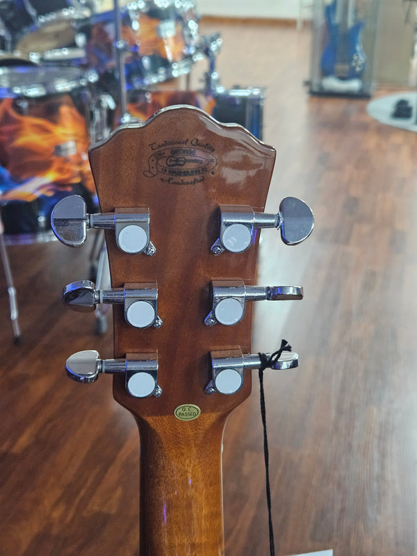 Washburn AD5CEPCACK شبه صوتي الغيتار 41 'Dreadnought مع حقيبة ، اختيارات ، حزام غير طبيعي