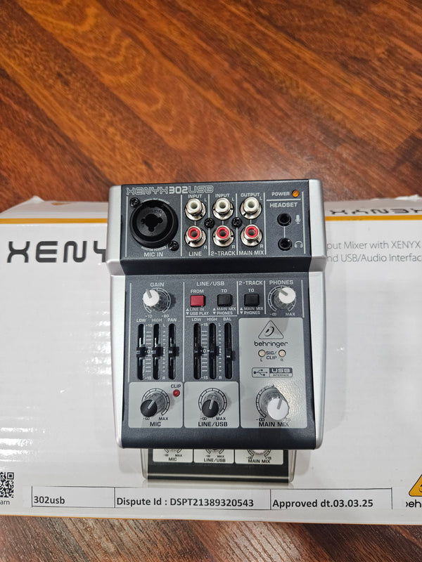 Behringer 302USB Mixer (B-Stock) – 5-CH, USB Audio Interface