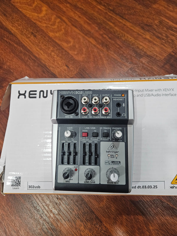 Behringer 302USB Mixer (B-Stock) – 5-CH, USB Audio Interface