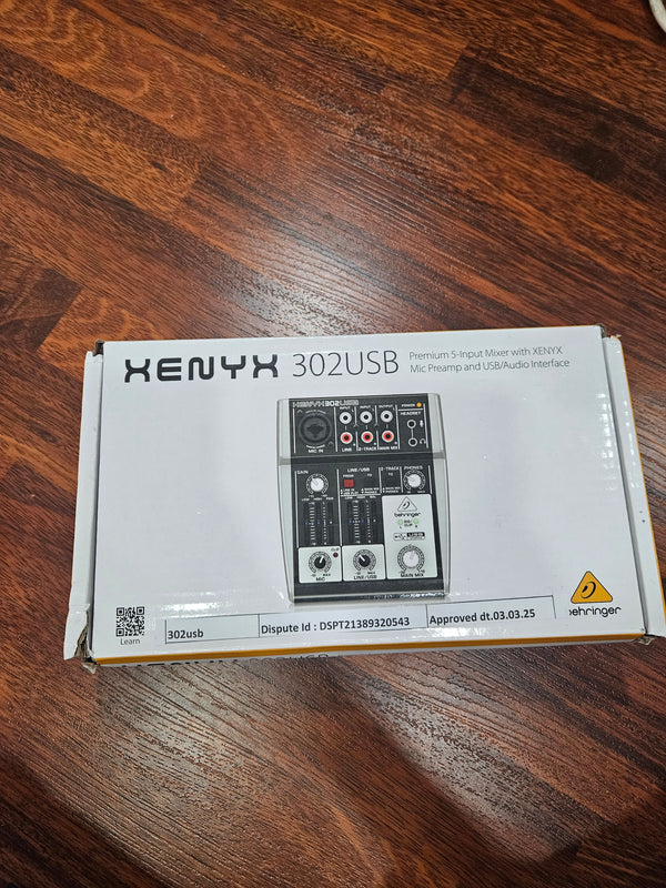 Behringer 302USB Mixer (B-Stock) – 5-CH, USB Audio Interface