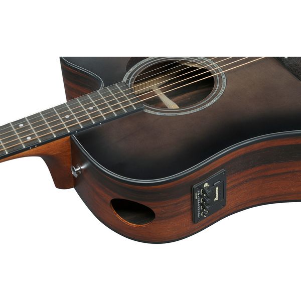 Ibanez Advanced Acoustic AAD70CE Electro-Acoustic Guitar - Transparent Charcoal Burst (AAD70CETBN)