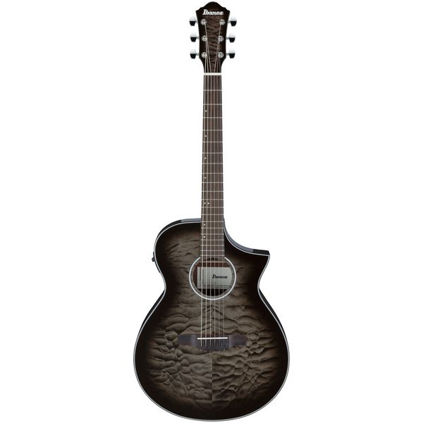 Ibanez AEWC16QATKH Western Guitar Transparent Black Sunburst Gloss