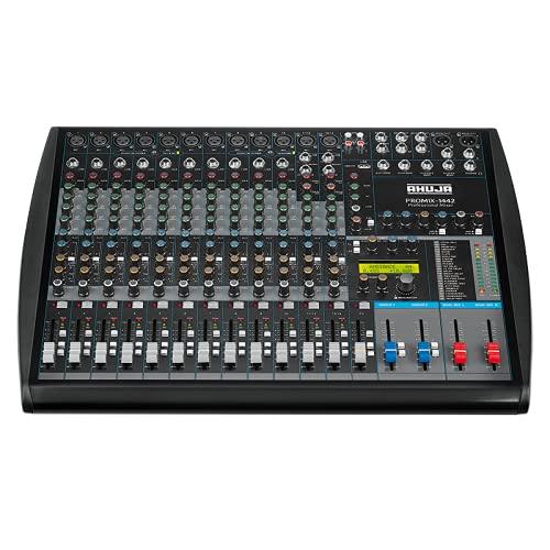 Ahuja PROMIX-1442 With Built-in MP3 Player, 48V Phantom Supply on all Channels AC Operation with 24 Digital Effects, 2 Group Outputs