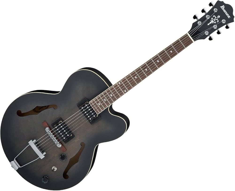 Ibanez AF55TKF Full-Hollow Body Electric Guitar Transparent Black Flat