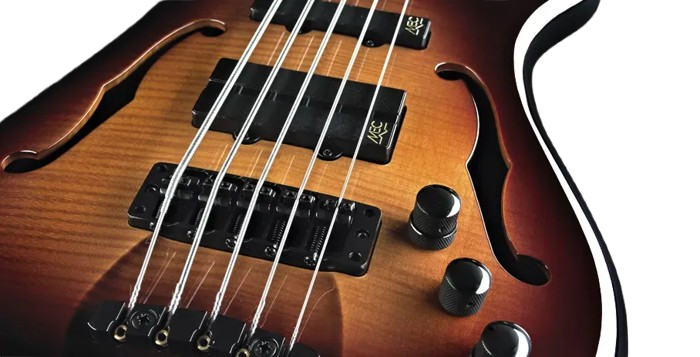 Warwick Masterbuilt Infinity, Flamed Maple, 5-String - Vintage Sunburst Transparent High Polish