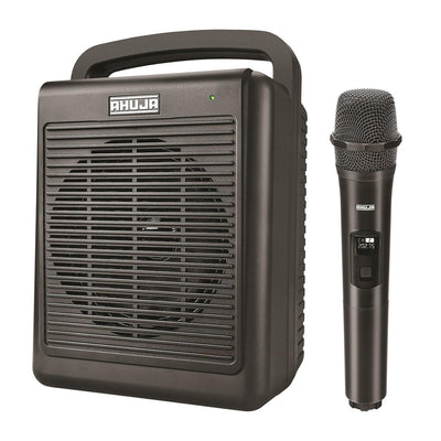 Ahuja WP225 Porable PA Wireless Amplifier Set 20W MP3 Player مع التسجيل والبلوتوث