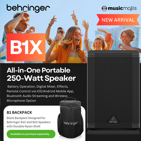 Behringer B1X Portable PA Speaker with Behringer B1 Backpack