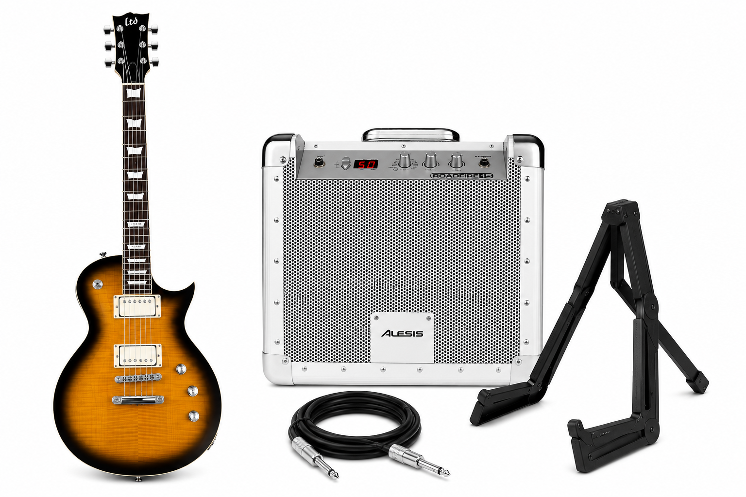 ESP LTD EC-401VF + Alesis RoadFire 15 Complete Guitar Bundle