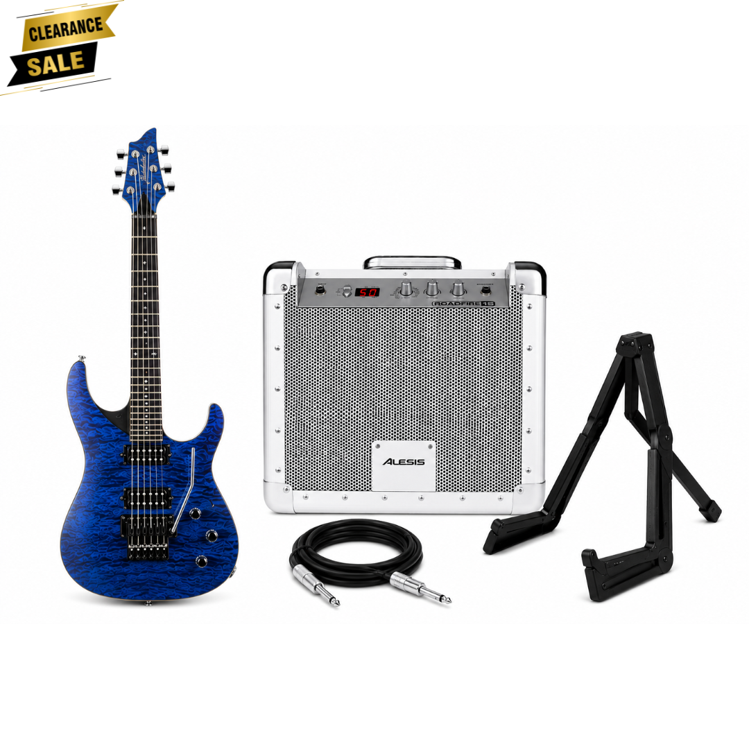 Washburn Parallaxe XM Series + Alesis RoadFire 15 Complete Guitar Bundle