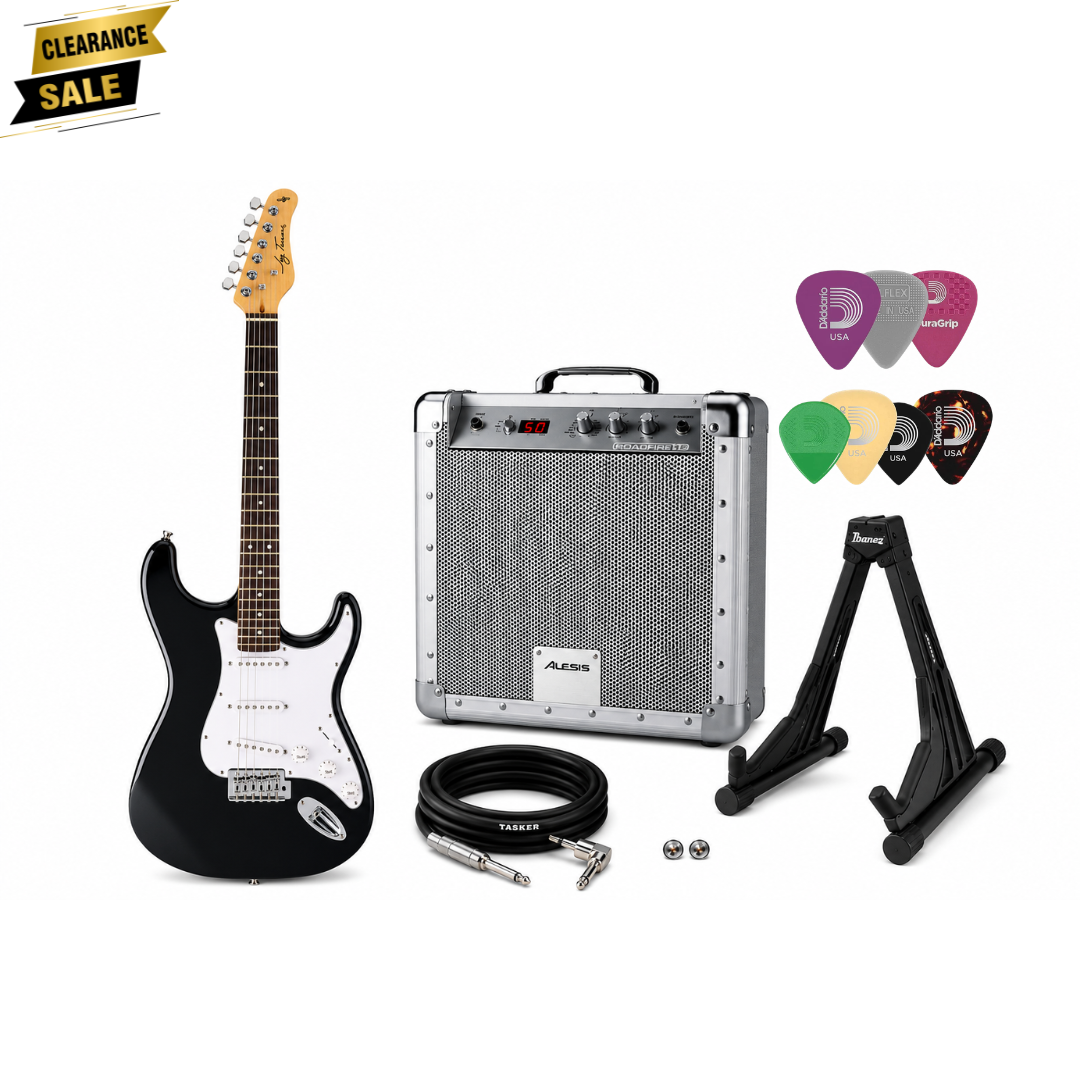 Jay Turser JT300BK Electric Guitar Starter Bundle