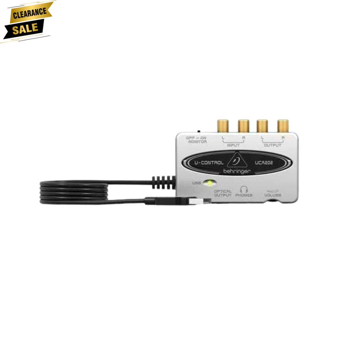 Behringer UCA202 Ultra-Low Latency 2 In/2 Out USB/Audio Interface with Digital Output