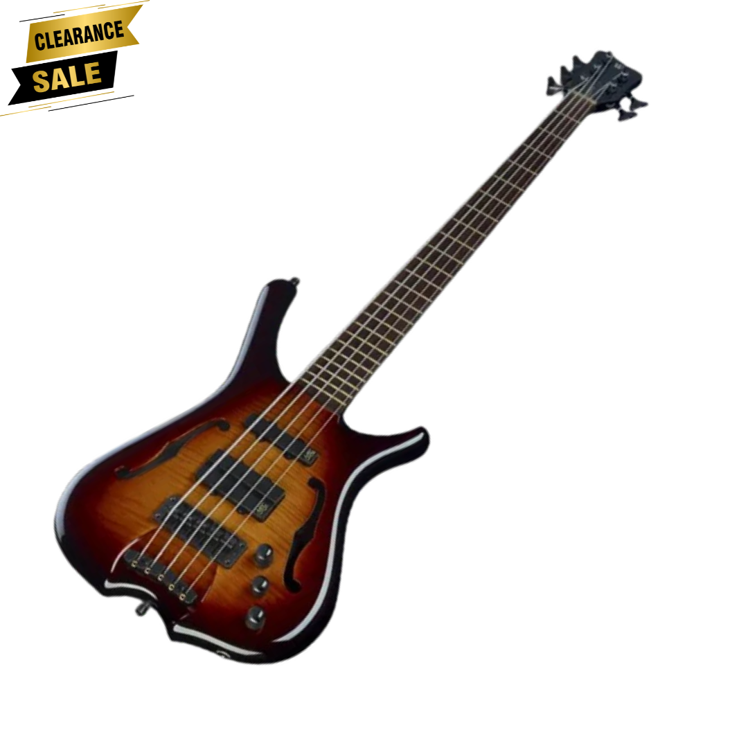 Warwick Masterbuilt Infinity, Flamed Maple, 5-String - Vintage Sunburst Transparent High Polish