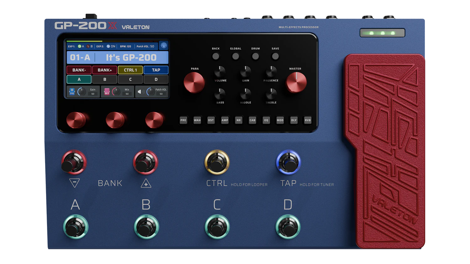 Valeton GP-200 10th Anniversary Edition Multi-Effects Processor, (with 9V power supply)