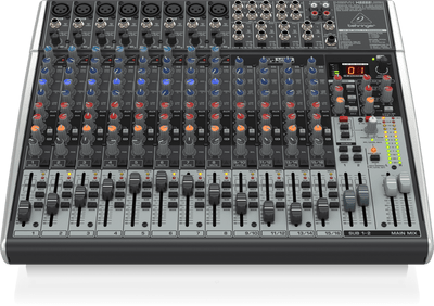 Behringer Xenyx X2222USB Premium 22-Input 2/2-Bus Mixer with XENYX Mic Preamps and Compressors, British EQ, 24-Bit Multi-FX Processor and USB/Audio Interface