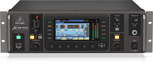 Behringer X32 RACK 40-Input, 25-Bus Digital Rack Mixer with 16 Programmable Midas Preamps, USB Audio Interface and iPad/iPhone Remote Control