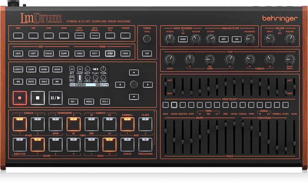 Behringer LM DRUM Classic Hybrid Sampling Drum Machine with ...