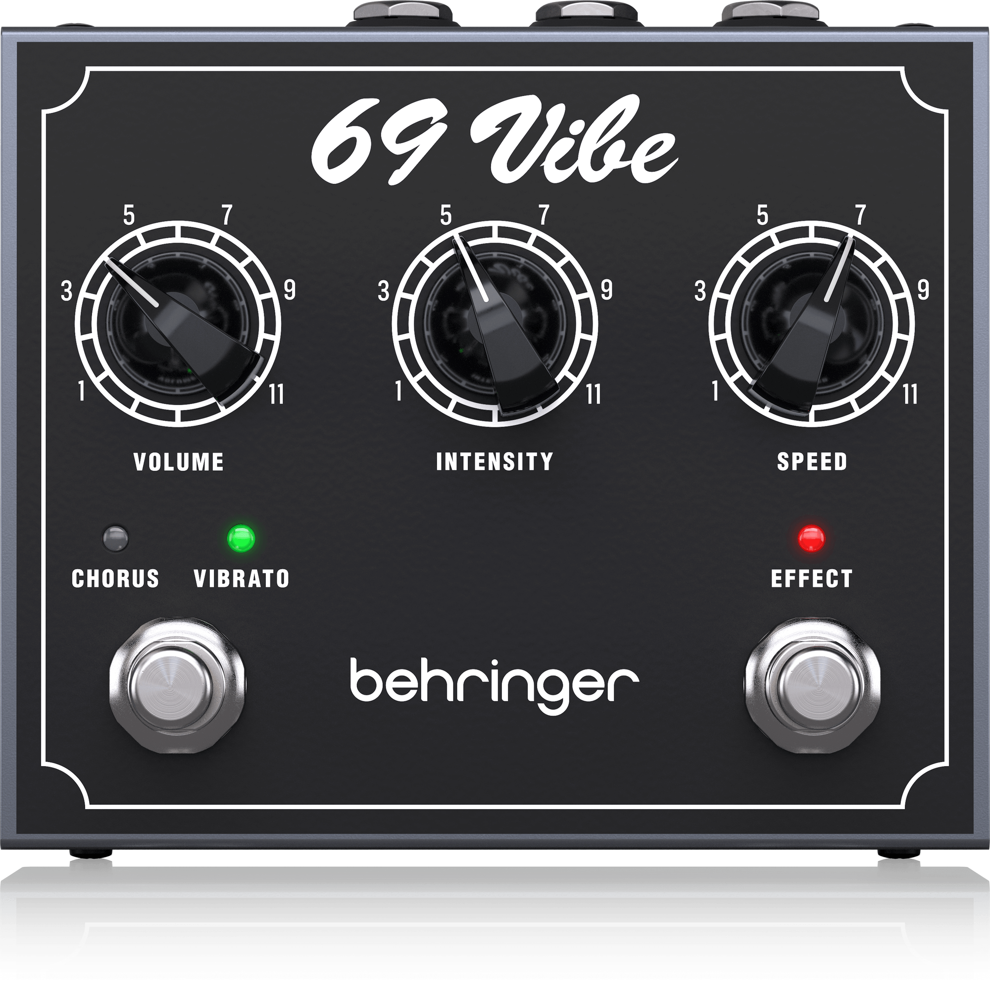 Behringer Vintage ’69 Vibe Pedal with Footswitchable Modes, Onboard Speed Control and Dual Inputs