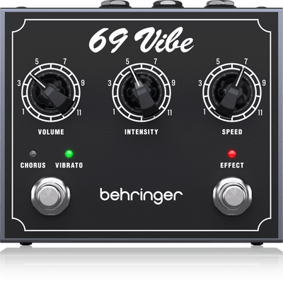 Behringer Vintage ’69 Vibe Pedal with Footswitchable Modes, Onboard Speed Control and Dual Inputs