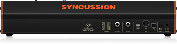 Behringer SYNCUSSIONSY1 Classic Dual Analog Percussion Synthesizer with 6 Oscillator Modes and Eurorack Format
