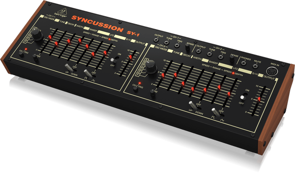 Behringer SYNCUSSIONSY1 Classic Dual Analog Percussion Synthesizer with 6 Oscillator Modes and Eurorack Format