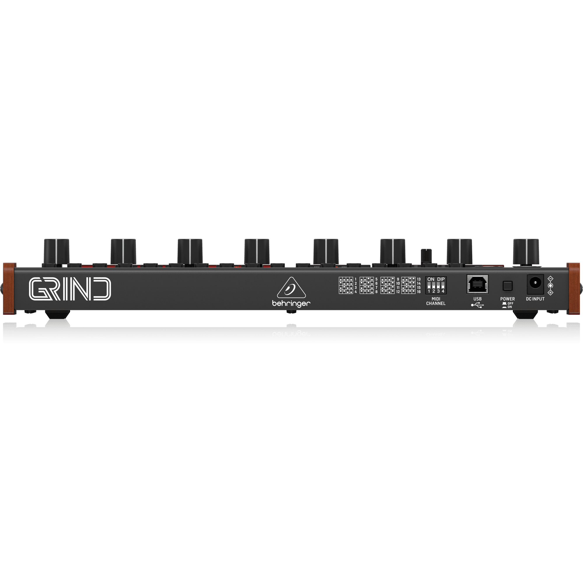 Behringer GRIND Hybrid Semi-Modular Synthesizer with 24 Digital Sound Engines, Analog Ladder Filter, 32-Step Sequencer and 16-Voice Poly Chain