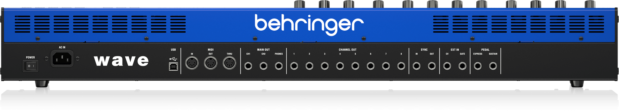 Behringer WAVE Legendary 8-Voice Multi-Timbral Hybrid Synthesizer with Wavetable Generators and Analog VCF and VCA, LFO, 3 Envelopes, Arpeggiator and Sequencer