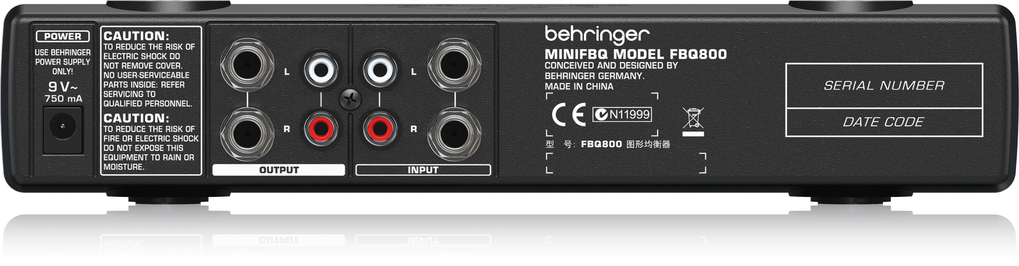 Behringer FBQ800V2 Equalizer Graphic 9Band w/ FDS Low Cut Filter