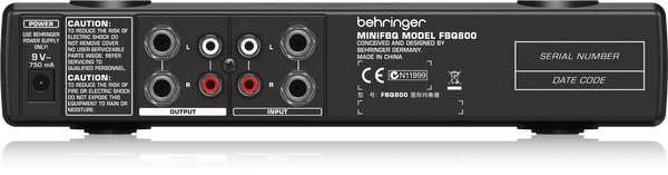 Behringer FBQ800 Ultra-Compact 9-Band Graphic Equalizer with FBQ