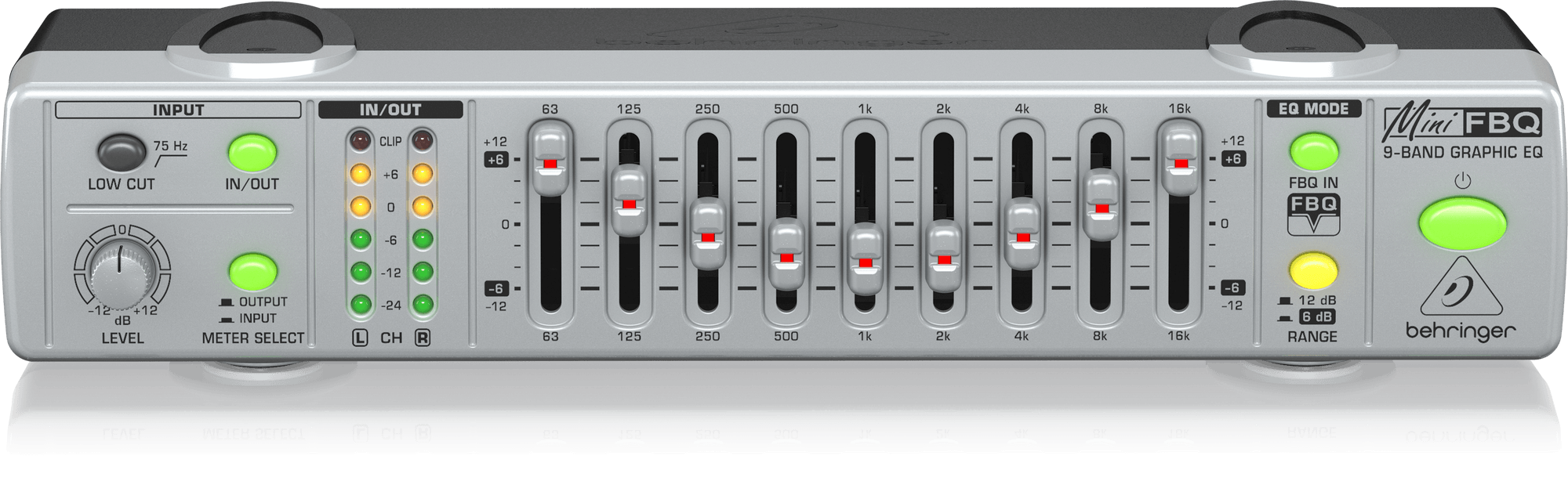 Behringer FBQ800 Ultra-Compact 9-Band Graphic Equalizer with FBQ