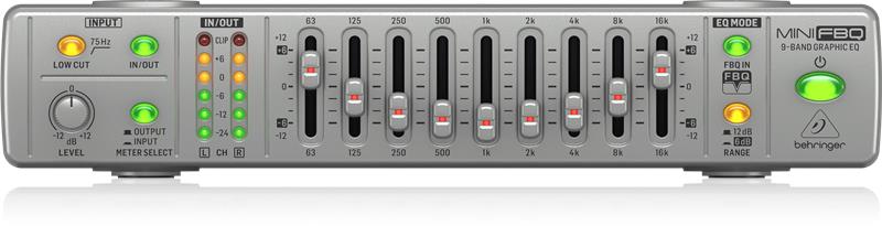 Behringer FBQ800V2 Equalizer Graphic 9Band w/ FDS Low Cut Filter