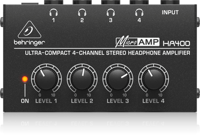 Behringer - HA400 Ultra-Compact 4-Channel Stereo Headphone Amplifier