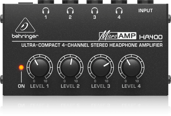 Behringer - HA400 Ultra-Compact 4-Channel Stereo Headphone Amplifier