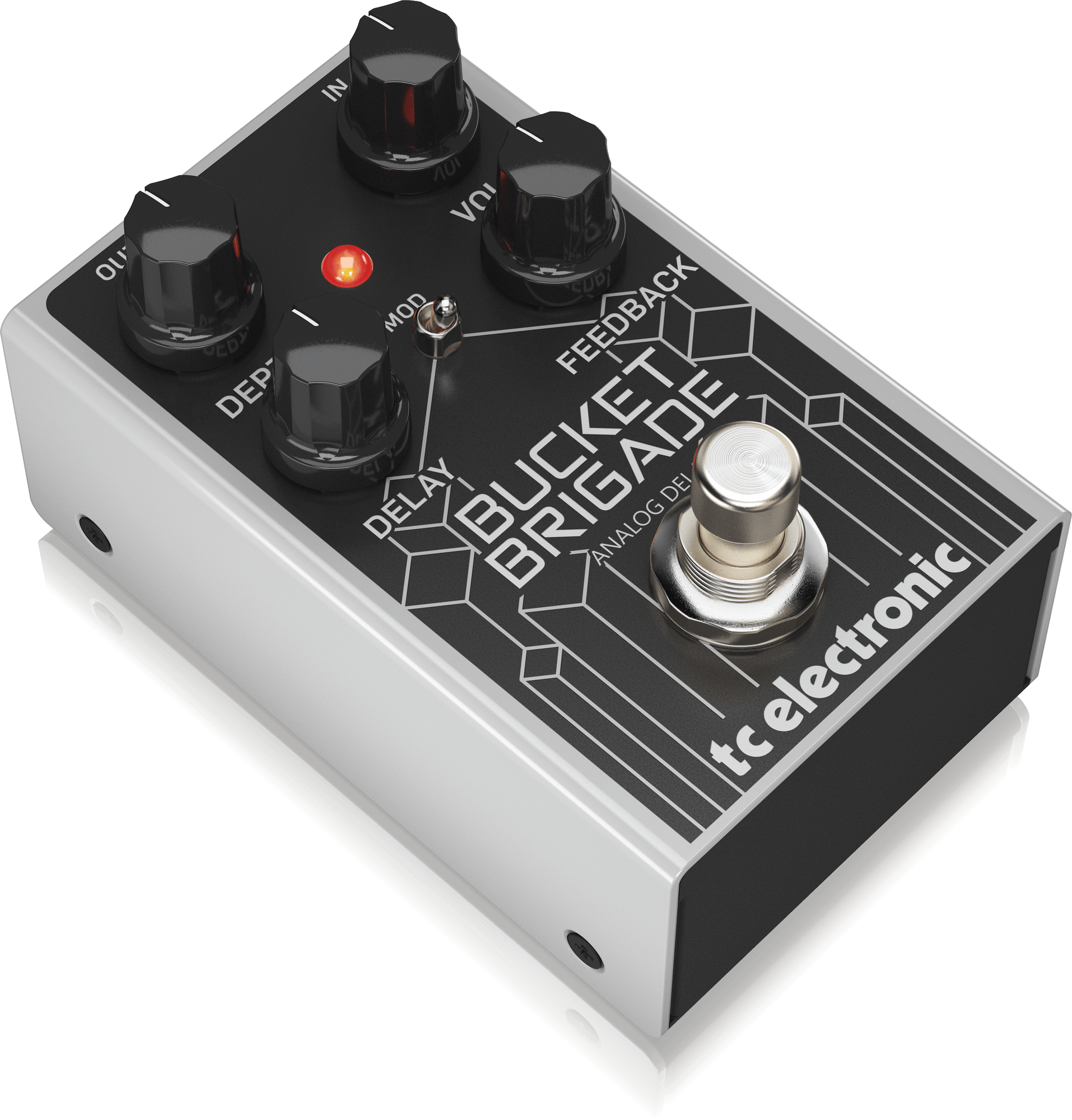 TC Electronic BUCKETBRIGADEANALOGDELAY Analog BBD Delay Pedal with 600 ms Delay Time, Warm Repeats, Optional Modulation and Depth Control