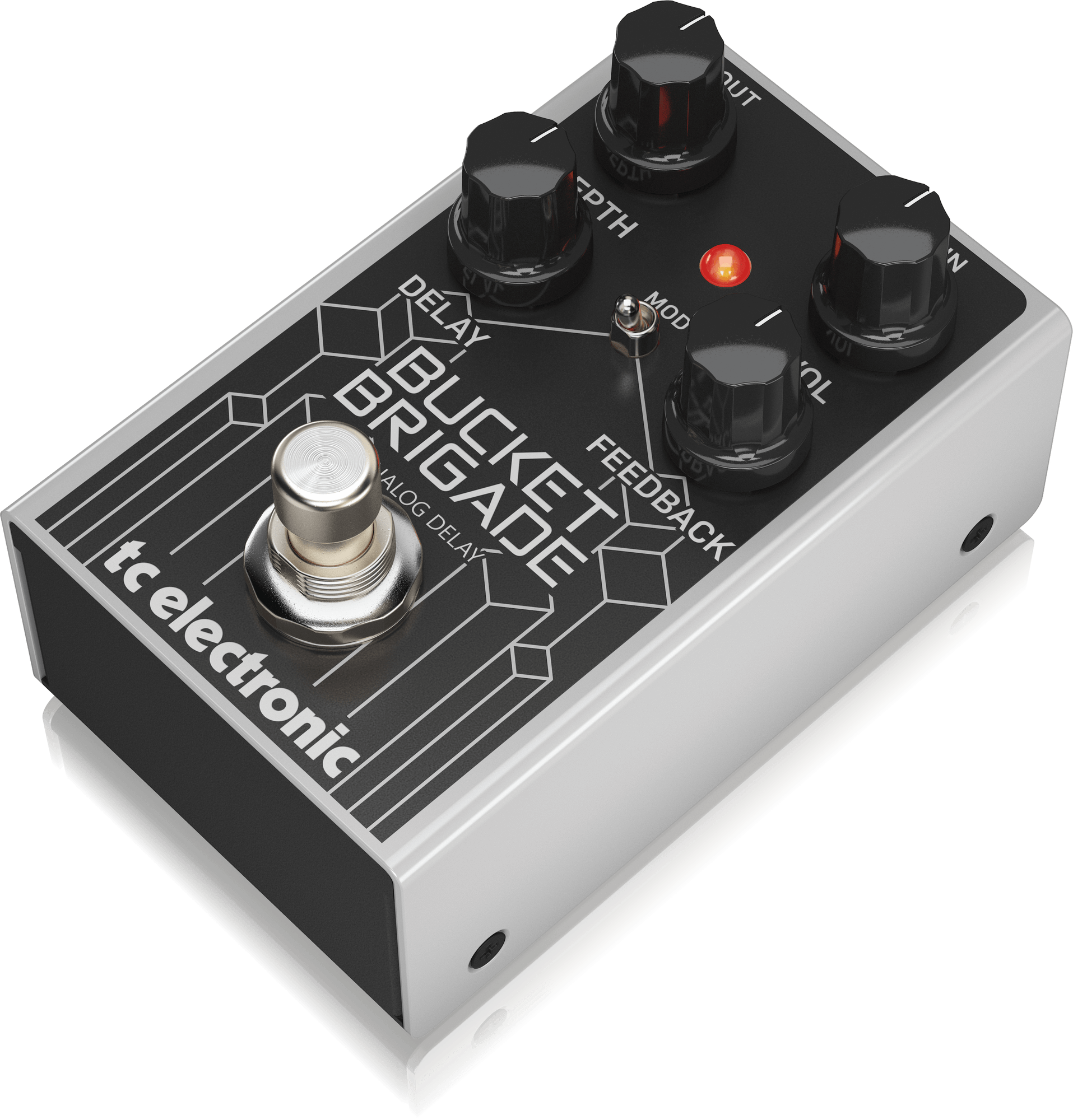 TC Electronic BUCKETBRIGADEANALOGDELAY Analog BBD Delay Pedal with 600 ms Delay Time, Warm Repeats, Optional Modulation and Depth Control