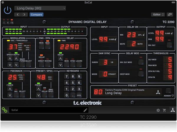 TC Electronic TC 2290-DT Digital Delay Plug-In with Desktop Interface