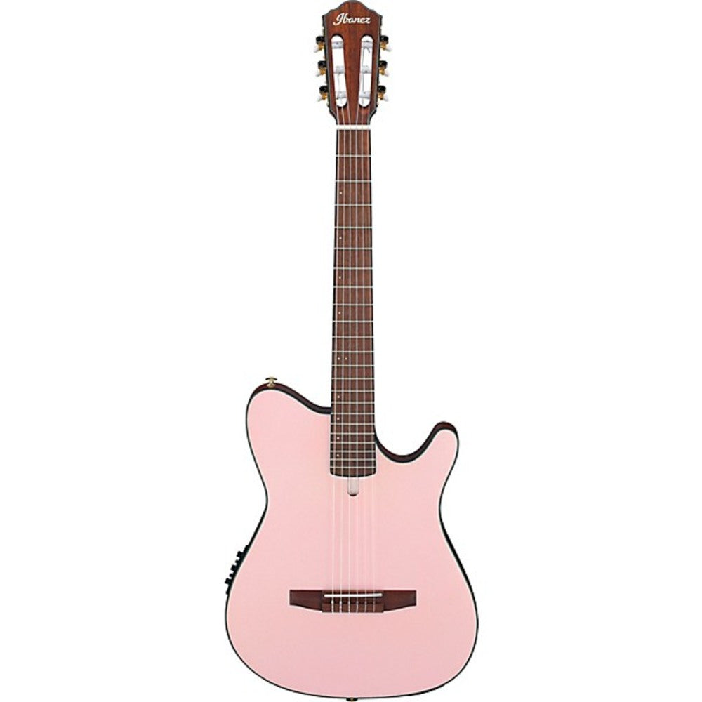 Ibanez FRH10NRGF Thinline Nylon-String Acoustic-Electric Guitar Striking Rose Gold Metallic Flat Finish