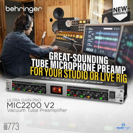 Behringer Mic2200V2 Audiophile Vacuum Tube Microphone/Line Preamplifier 