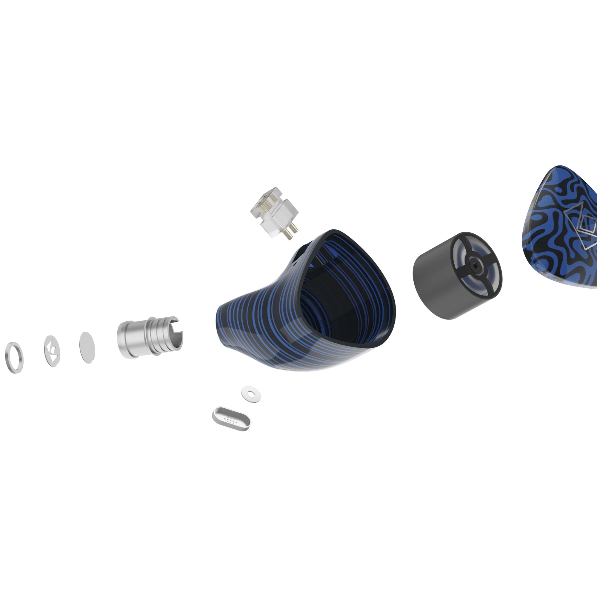 Noble Audio Iris In-Ear Headphone, Premium Hi-Fi Earphones with Full-Range Sound, Controlled Bass, OCC Detachable Cable, 3.5mm & 4.4mm Connectors, Blue | Iris