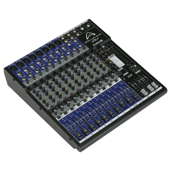 Wharfedale Pro SL824USB Mixer Audio 12 Ch 8 Mono & 2 Stereo FX و USB Interface