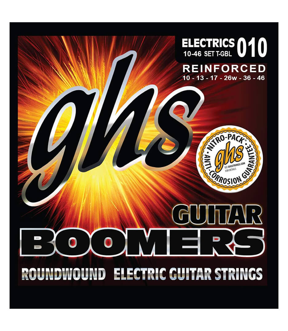 GHS TGBL Electric Guitar String Reinforced Boomers- Light 0.10 - 0.46 Gauge