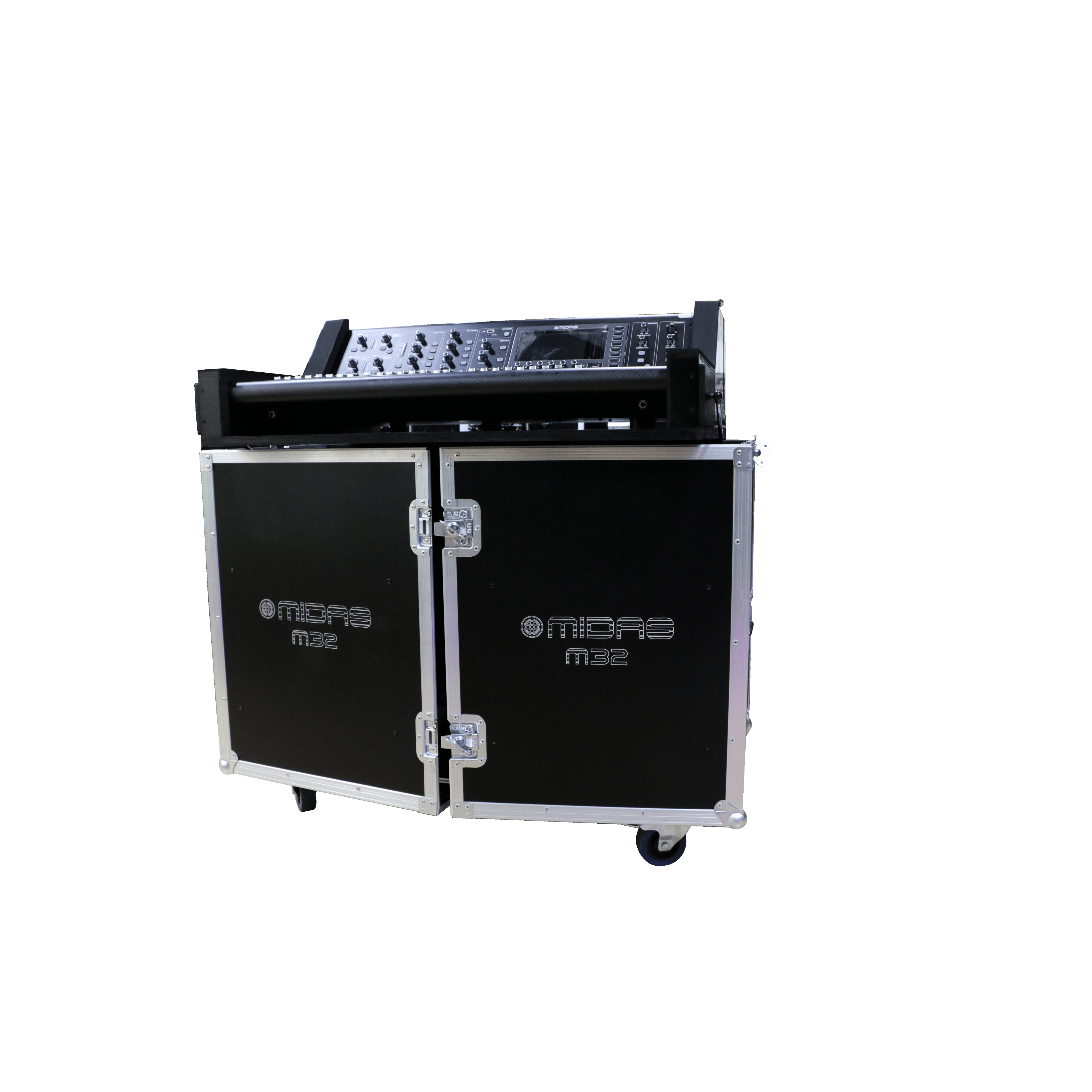 Music Majlis Custom Flight Case with Hydraulics Flip and Dog House for Midas M32Live
