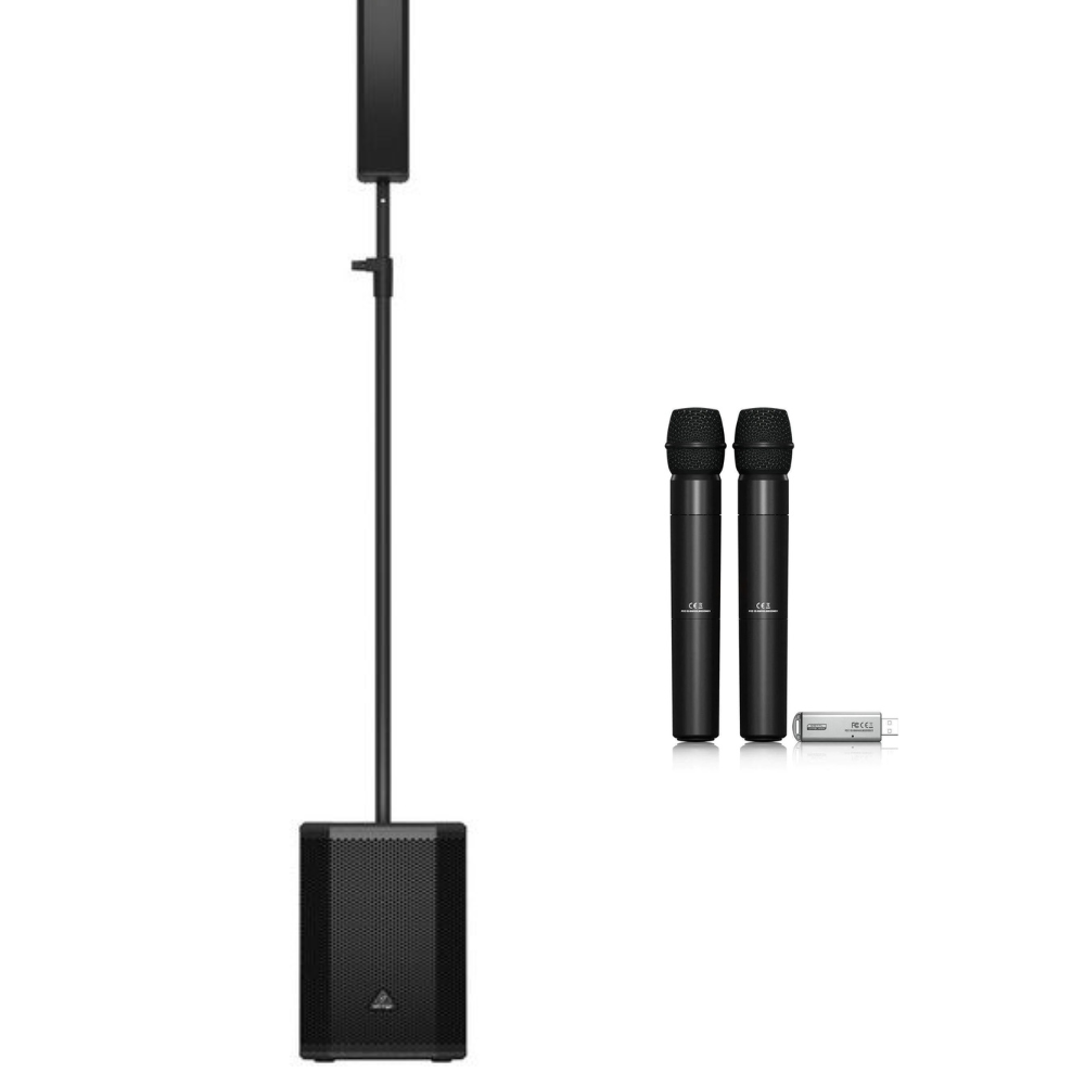 Behringer B6X Wireless Combo – Active Column PA System with Dual Wireless Microphones