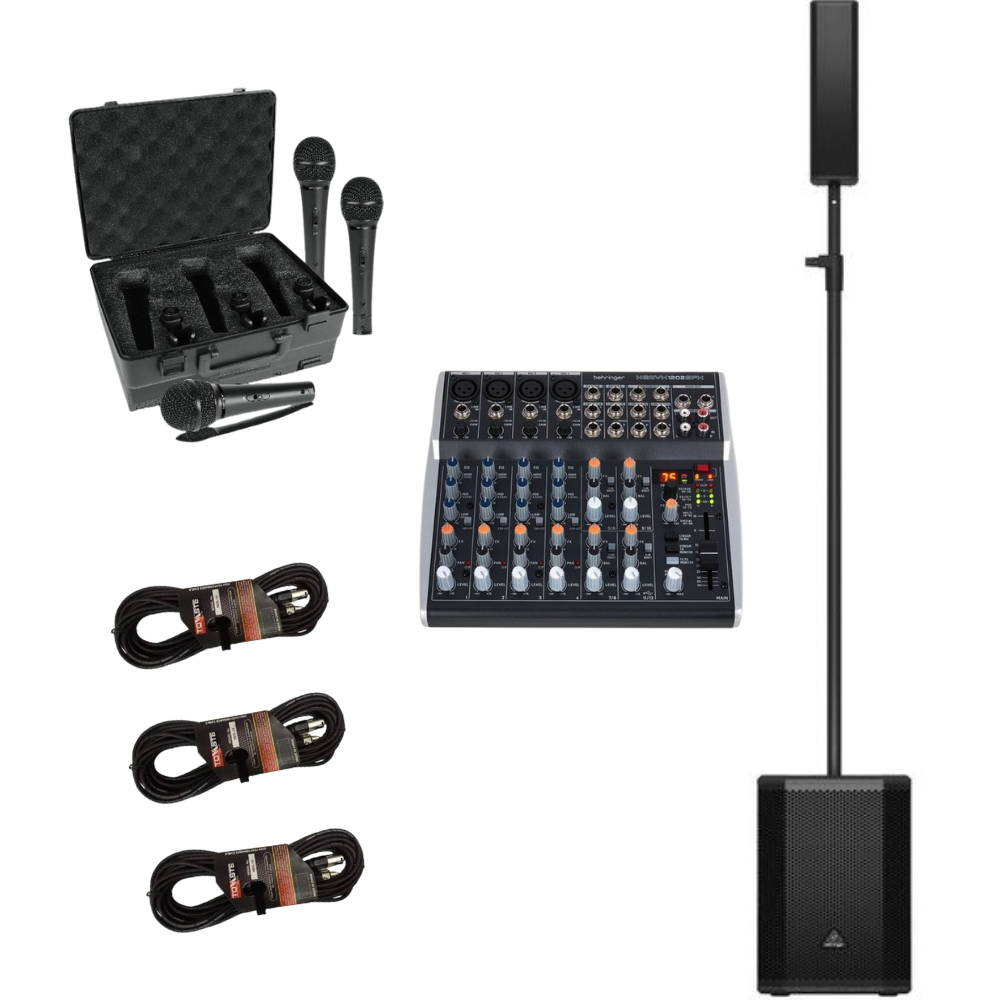 Behringer B6X Wired Combo – Complete PA System with Mixer & Microphones