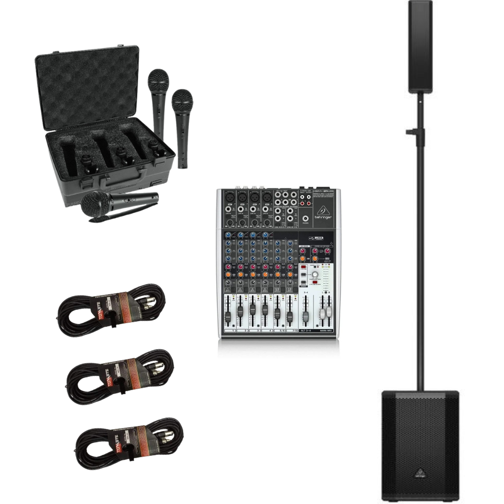 Behringer B6X Wired Combo – Complete PA System with Mixer & Microphones