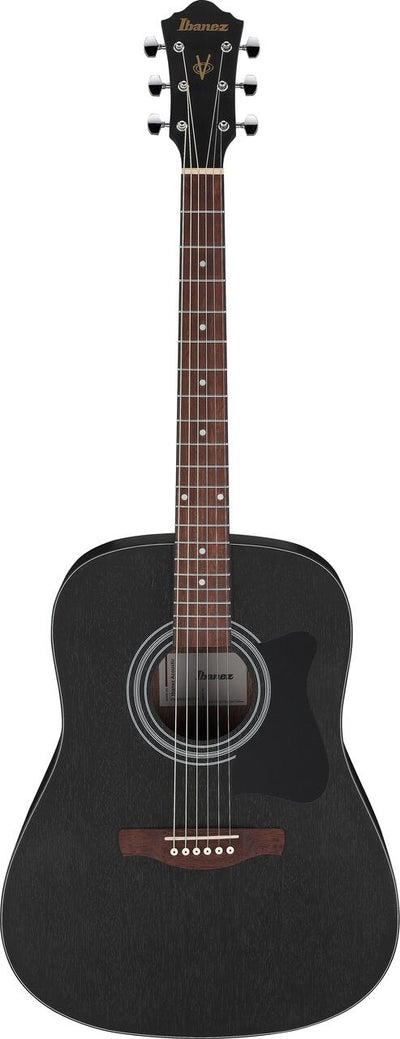 Ibanez V54NJP-WK Jampack Series Acoustic Guitar Package, Weathered Black