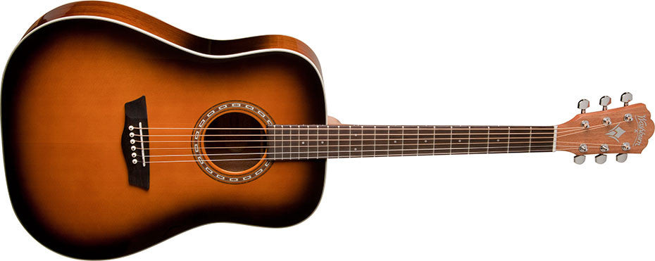 Washburn WD7SATB Dreadnought Acoustic Guitar - Tobacco Sunburst