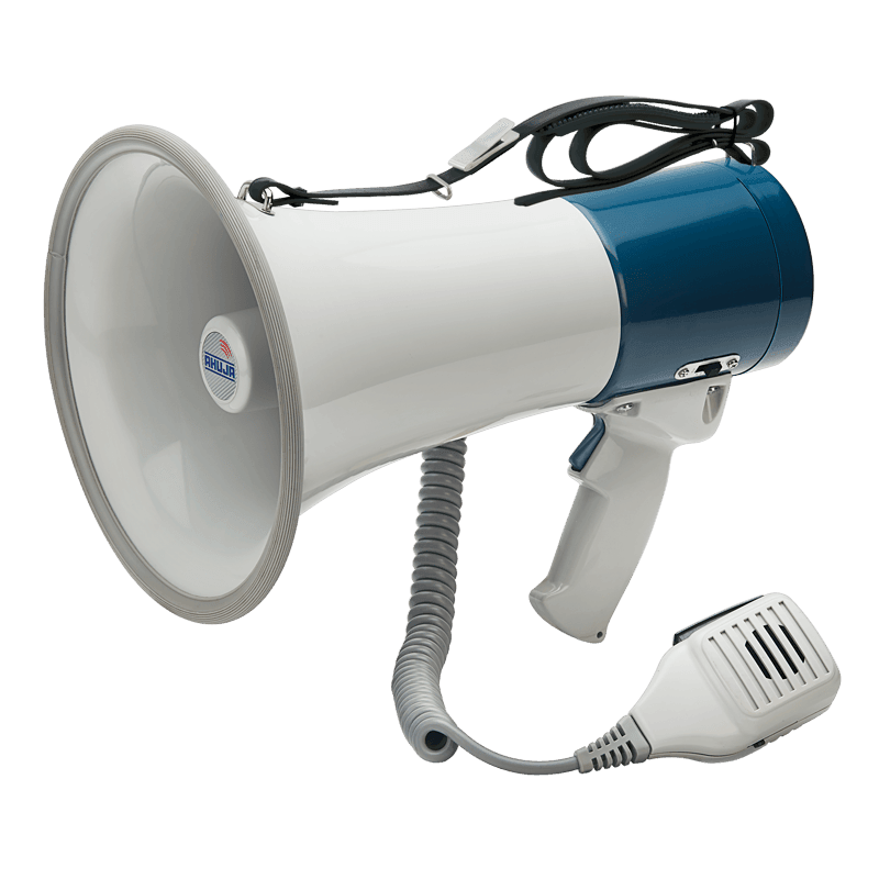 Ahuja AM22HSD Portable PA Megaphone 20W RMS Shoulder Sling & Hand Grip Type w/ Siren - MusicMajlis