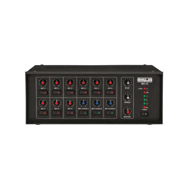 Ahuja MX15 PA Audio Mixer 12 Mic & 3 Aux Inputs - MusicMajlis