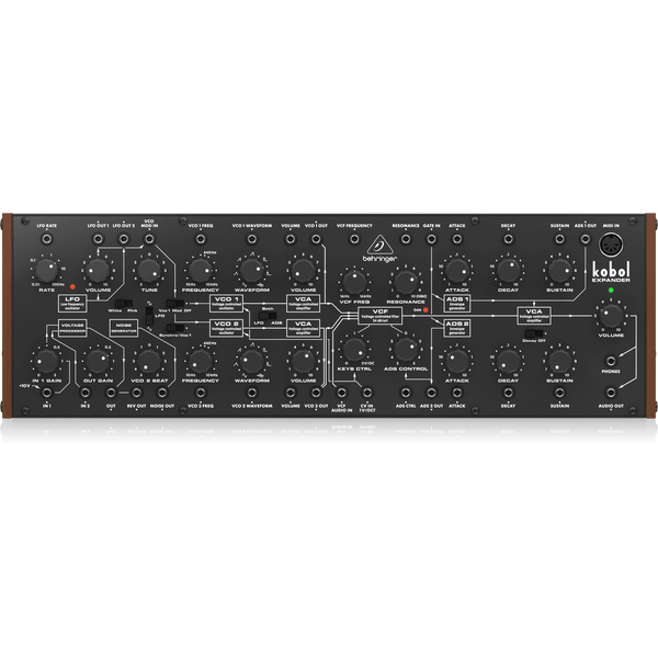 Behringer Kobol Expander Analog Semi-Modular Synthesizer with 2 VCOs Featuring 7 Variable Waveshapes - MusicMajlis